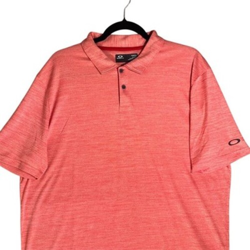 Oakley Hydrolix Polo Shirt Mens XL Heather Red Short Sleeve Golf Tennis